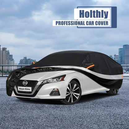 10 Layers Car Cover Custom Fit for Mercedes Benz C Class C250 C300 C43 C63 (1993-2026), Waterproof All Weather for Automobiles, Outdoor Full Cover Sun Dust Rain Protection with Cotton. Black - Colors A