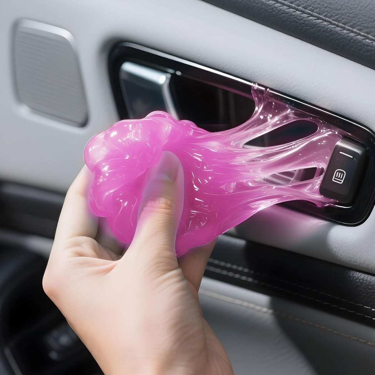 Car Cleaning Gel,Reusable Car Cleaning Putty for Interior Detailing, Car Cleaning Supplies, Auto Detailing Tools, Car Slime for Dust Removal, Car Accessories Interior, Car Cleaning Kit(Purple, 0.8 OZ)
