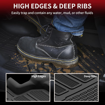 LASFIT Floor Mats for Jeep Grand Cherokee WL 2022-2025 2026 5-Seat (Include 4xe, NOT for L), All Weather TPE Custom Fit Car Mats Floor Liners Cargo Liner Cargo Mat Trunk Mat Black