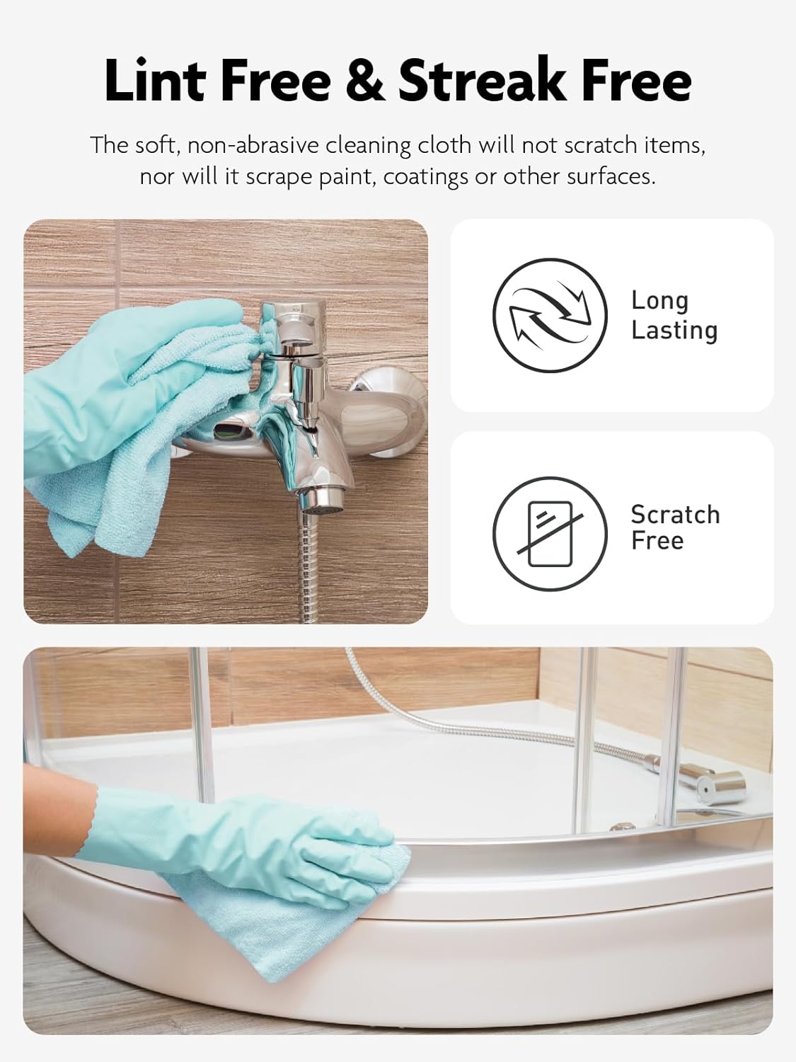 Fantasticlean Microfiber Cleaning Cloth Roll -75 Pack, Tear Away Microfiber Towels, 12" x 12", Reusable, Washable, Scratch Free, Ultra Absorbent for All-Around Cleaning Supplies (DimGray)