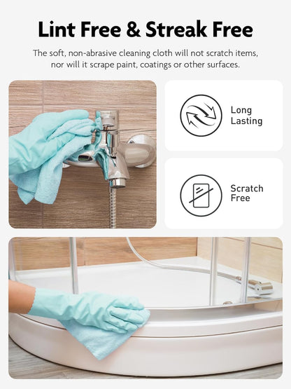 Fantasticlean Microfiber Cleaning Cloth Roll -75 Pack, Tear Away Microfiber Towels, 12" x 12", Reusable, Washable, Scratch Free, Ultra Absorbent for All-Around Cleaning Supplies (DimGray)