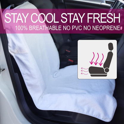 Car Seat Cover Protector Front Seats,for Gym Workout,Running,Swimming,Beach and Hiking,Waterproof Sweat Towel Bucket Seat Covers for Cars SUV Trucks (Black, 1Pcs)