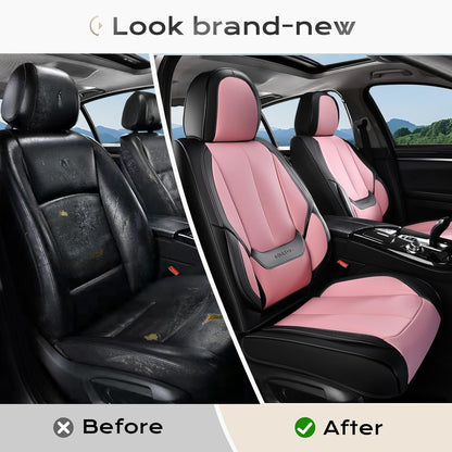Coverado Car Seat Covers, Seat Covers Full Set, 5 Seats Automotive Seat Cover, Mesh Breathable Seat Protectors, Universal Fit for Most Cars
