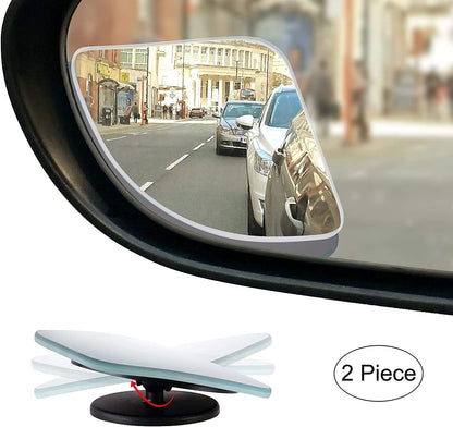 Verivue 2-Inch Round Blind Spot Mirrors for Cars, Universal Fit, HD Convex Wide Angle, Stick-On Frameless Side Mirror Blindspot, Adjustable Blind Spot Mirror for Car Side Mirrors, 2-Pack