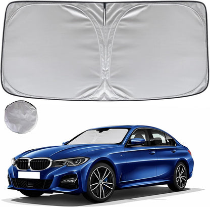 KAYZT Windshield Sun Shade for 2019-2025 2026 Chevy Silverado 1500 /GMC Sierra 1500 2500HD 3500HD Foldable Sunshade Front Window Custom Fit Car Accessories - Colors A