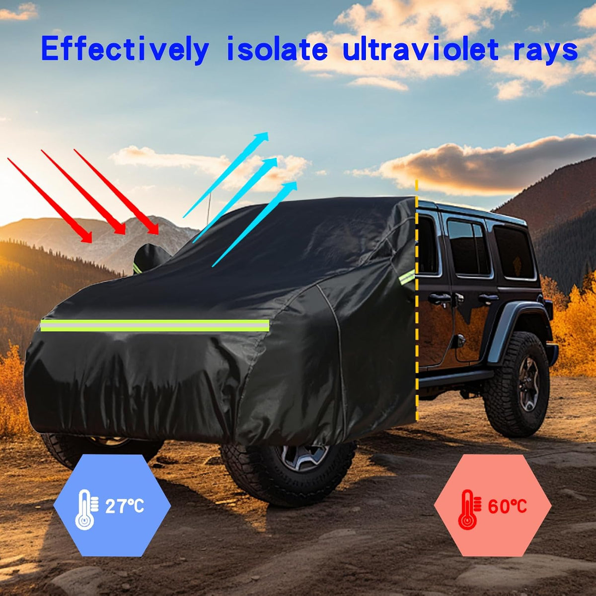 Car Cover for Sedan, Car Cover Waterproof All Weather for Automobiles, Outdoor Heavy Duty Full Car Covers Windproof Universal Fit for Sedan 180-185 inch