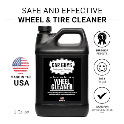 CAR GUYS Wheel Cleaner | Effective Rim and Tire Cleaner | Safe & Versatile Brake Dust Remover for Alloy, Chrome, Aluminum Rims, White Wall Tires, and More! | 18 Oz
