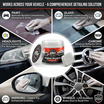 Ethos Clay Bar Kit Paint Puddy Car Detailing Clay 200g - Detail Kit Premium Clay Bars Auto Detailing Clay Bar for Car Detailing, Wash and Clean