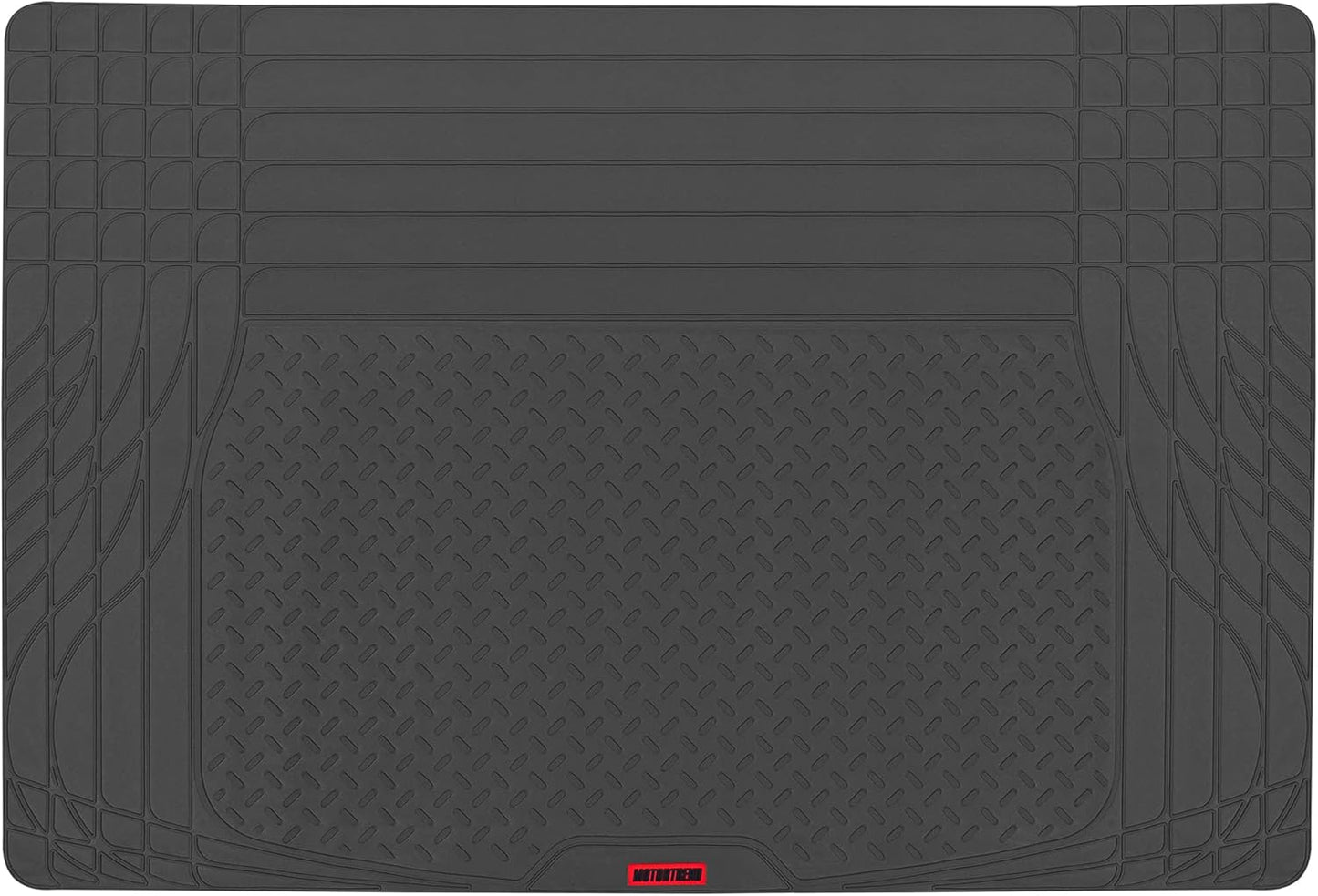 Motor Trend FlexTough Gray SUV Cargo Liner & Car Trunk Mat - Universal Trim-to-Fit All Weather Cargo Mats for Back of SUV - SUV Trunk Mat & Trunk Liner Floor Mat Cargo Cover - Trunk Cover