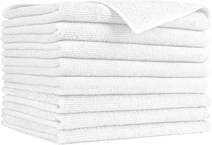 AIDEA Microfiber Cleaning Cloth-12PK, Soft Microfiber Towels for Cars, Absorbent Cleaning Rags, Lint-Free Streak-Free Wash Cloths for House, Kitchen, Window(12in.x12in), Black