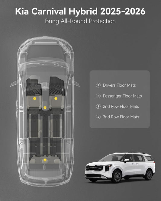 3W Floor Mats for Subaru Forester 2019-2023 2024, Custom Fit TPE All Weather Floor Liners, 1st & 2nd Row Full Set Car Accessories - Colors B