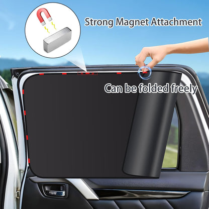 ZATOOTO Side Window Sun Shade - 4 Pack Car Window Covers 99% UV Light Block Car Curtains Magnetic Side Window Sun Shade Keeps Cooler for Breastfeeding, Taking a nap, Changing Clothes, Camping