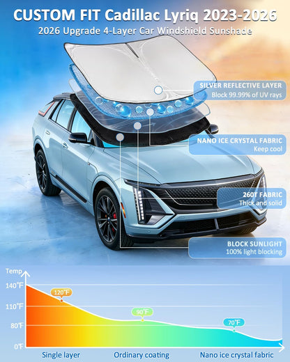 for Toyota Tacoma 2016-2023 2024 2025 2026 Sun Shade Sunshade Windshield Cover - 4 Layers Front Window Shade Custom Fit Tacoma 2Dr 4Dr Pickup Sun Visor 240T Shade Blocks UV Rays Car Accessories - Colors C
