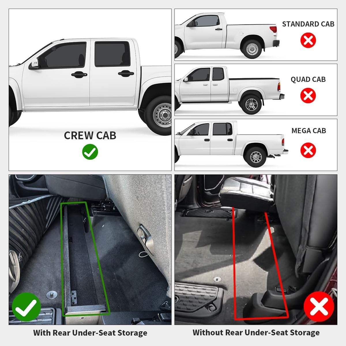 LASFIT Floor Mats for 2019-2025 2026 Ram 2500/3500 Crew Cab Bucket Seat for Carpet & Vinyl Floor (NOT fit Model with PTO Kit), All Weather TPE Custom Fit Car Mats Floor Liners 1st & 2nd Row, Black