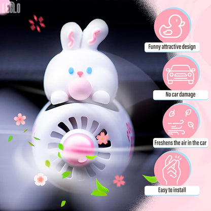 Car Vent Clips - Bear Pilot Car Air Freshener Vent Clip with Rotating Propeller, Durable and Easy to Install, 2.1"x2.5"x2.4" Versatile Size, 2 Aroma Tablets Included, Adds a Playful Touch to Interior