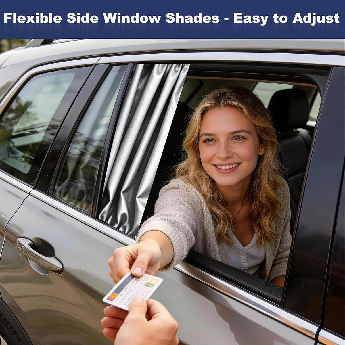 XCBYT Car Window Shades - 4 Pcs Car Privacy Curtains - 100% Block Light Car Window Covers - Magnetic Side Window Sun Shade Keeps Cooler for Breastfeeding, Taking a nap, Changing Clothes, Camping