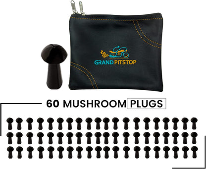 GRAND PITSTOP Tubeless Tire Gun Puncture Repair Kit with Mushroom Plug for Tyre Punctures and Flats on Cars, Motorcycles, ATV, Trucks & Tractors (Gun Puncture Kit 30 Plugs)