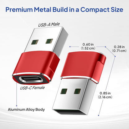 Elebase USB to USB C Adapter for iPhone 17 4Pack,USBC Female to A Male Car Charger Adapter,Type C Converter Apple 17e 16 Pro Max 15 14 Plus,iWatch Watch 11 10 Ultra 3,iPad Air,Samsung Galaxy S26