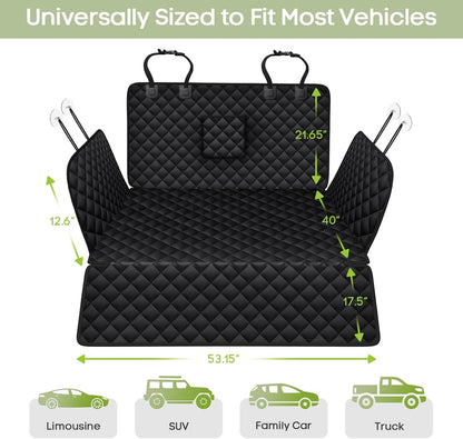 Dog Car Seat Cover, 2 Pack Waterproof Pet Front Seat Car Cover, Full Protection Dog Seat Protector with Side Flaps, Universal Size for Cars, Trucks, SUVs