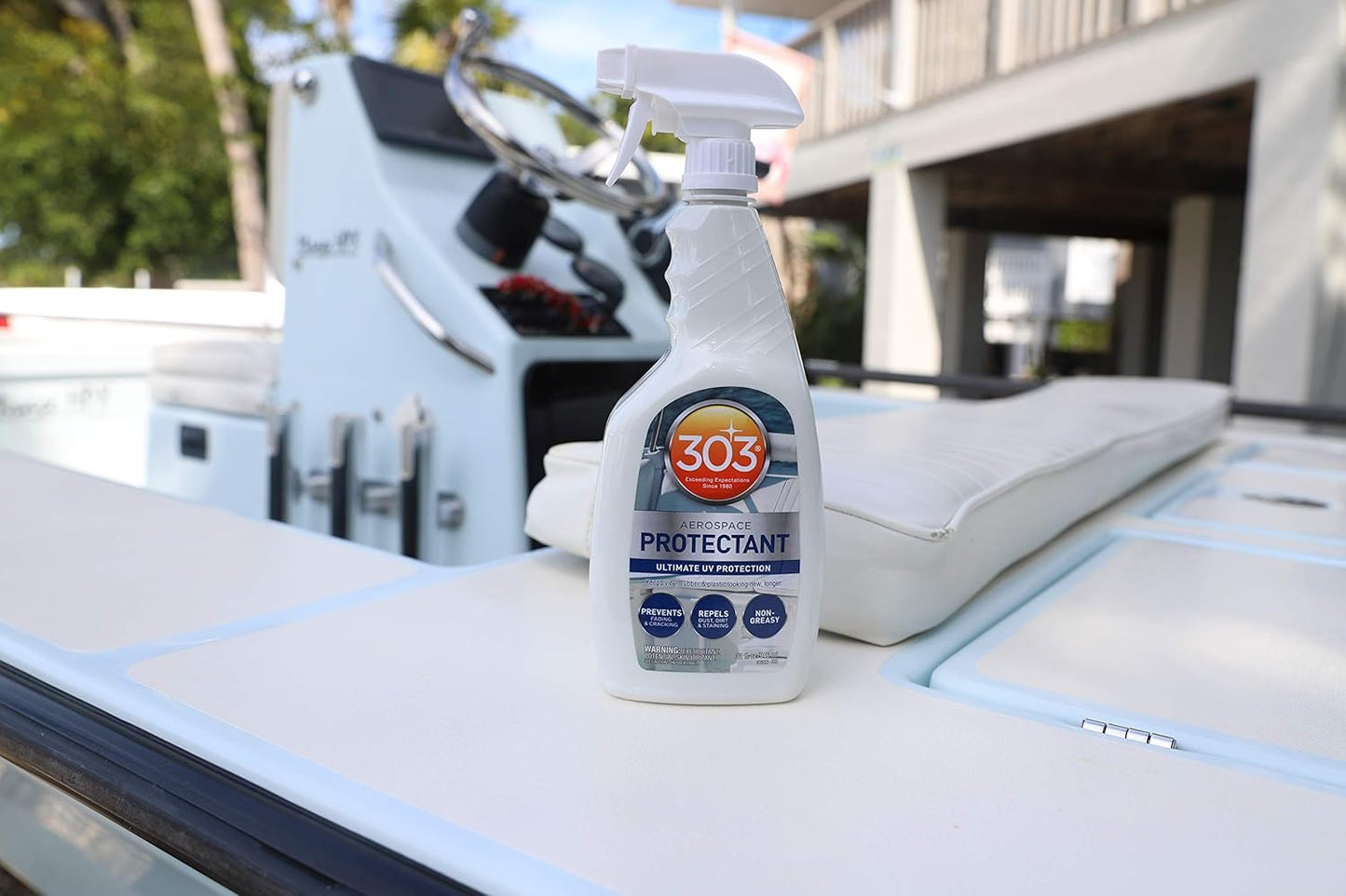 303 Products Marine Aerospace Protectant Spray, UV Protection for Boat Vinyl & Surfaces – Repels Dust, Dirt & Staining, Matte Finish, Restores Like-New Appearance, 32 oz