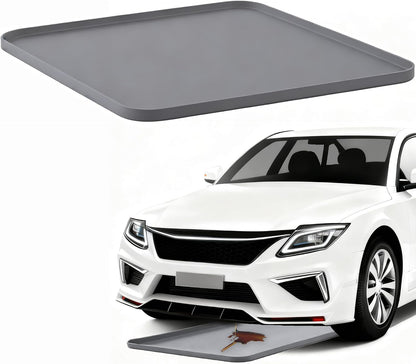 Oil Drip Pan for Under Car, Oil Spill Mat for Garage Floor Waterproof Driveway Outdoor Oil Drip Tray Silicone Oil Drip Pan No Splatter Non-Slip Oil Catch Pan Easy to Clean Reusable