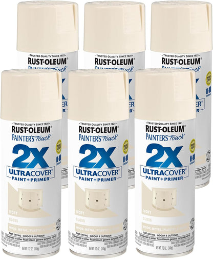 Rust-Oleum 334029 Painter's Touch 2X Ultra Cover Spray Paint, 12 oz, Gloss Clear - Colors B