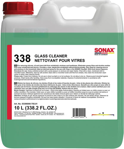 SONAX Glass Cleaner 338400 | Powerful Streak Free Formula for Crystal Clear Windows and Mirrors | Easily Removes Dirt Grease and Grime | Safe for Automotive and Household Use | 750ml