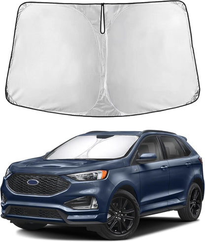 EcoNour Car Windshield Sun Shade | 2025 Upgraded Innovative No-Light-Pass Technology for Maximum Coverage | Foldable Sun Shade Keeps Your Vehicle Cool | Must-Have Car Accessories | Small (59" x 29") - Colors L