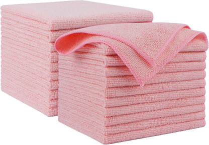 AIDEA Microfiber Cleaning Cloth, 50PK, Microfiber Towels for Cars, Premium Wash Cloths, Dusting Cloth Cleaning Rags, Absorbent Towels for SUVs, House, Kitchen, Window, Cleaning Supplies12×12"