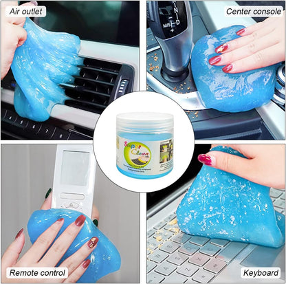 Moly Magnolia Cleaning Gel for Car, Universal Detailing Putty Gel Detail Tools Car Interior Cleaner, Removal Putty Keyboard Cleaner for Car Vents, PC, Laptops, Cameras (Blue)