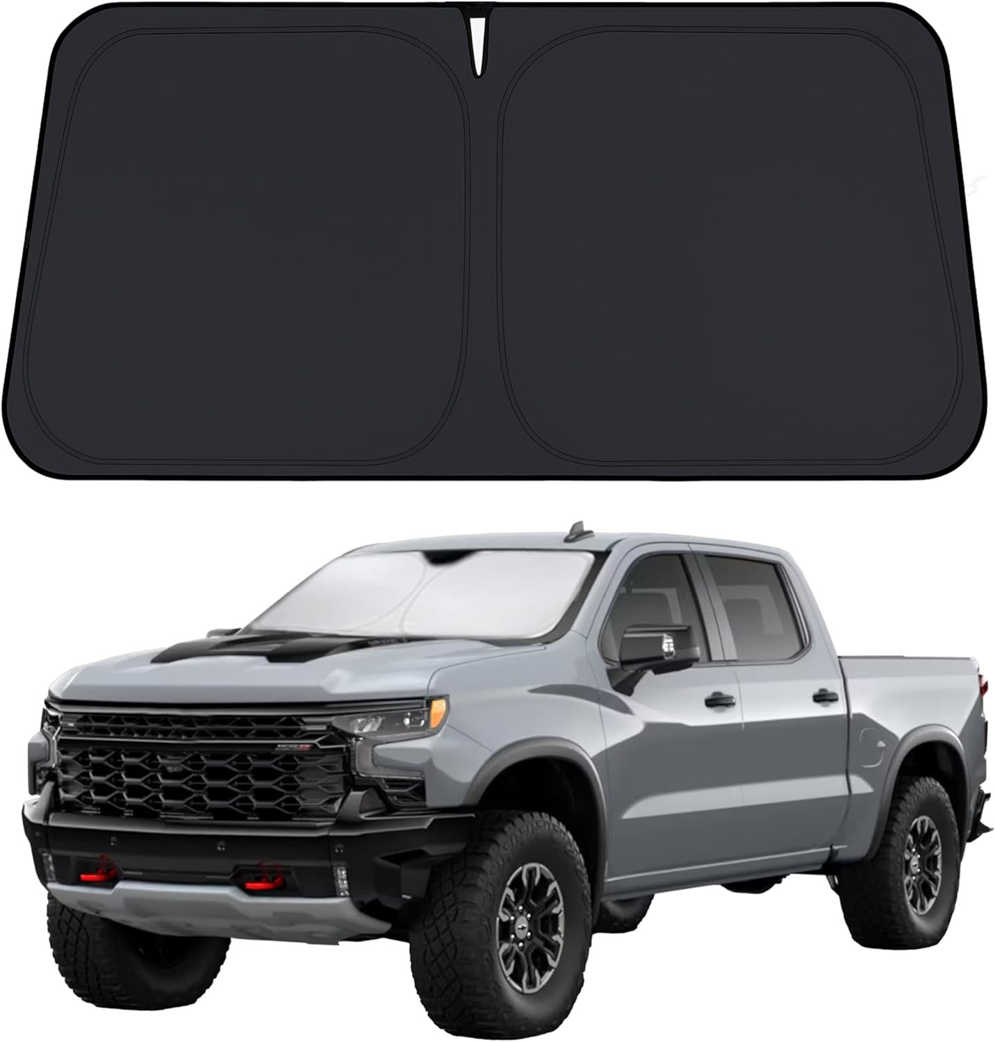 EcoNour Car Windshield Sun Shade | 2025 Upgraded Innovative No-Light-Pass Technology for Maximum Coverage | Foldable Sun Shade Keeps Your Vehicle Cool | Must-Have Car Accessories | Small (59" x 29") - Colors A