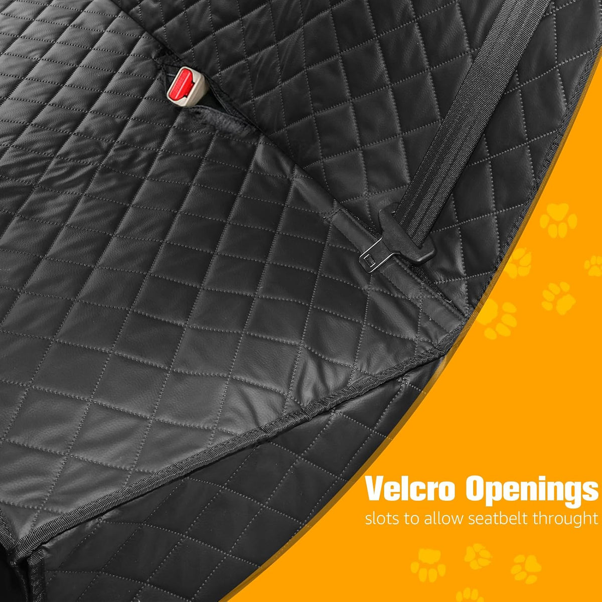 PETICON Waterproof Scratchproof Pet Bench Seat Covers for Cars, SUVs, Nonslip Durable Back Seat Cover for Dogs, 600D Oxford Fabric, Machine Washable
