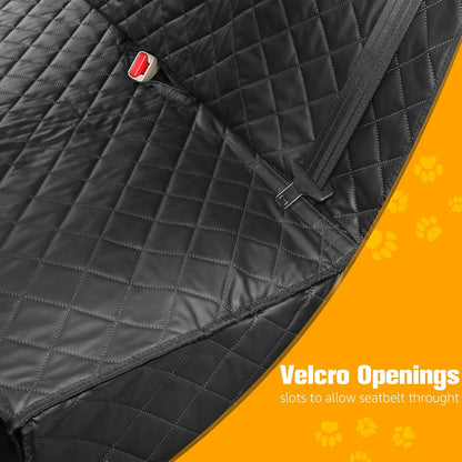 PETICON Waterproof Scratchproof Pet Bench Seat Covers for Cars, SUVs, Nonslip Durable Back Seat Cover for Dogs, 600D Oxford Fabric, Machine Washable