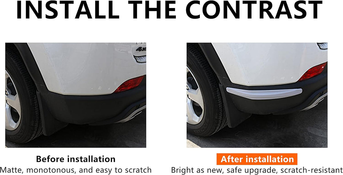 BokWin 4-Packs Black Anti-Collision Patch Bumper Guard Strip Anti-Scratch Bumper Protector Trim Universal for Cars SUV Pickup Truck