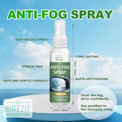 Anti Fog for Car Windshield – Portable Anti-Fog Spray for Instant Fog Removal – Perfect for Cars, Home Windows & Glass Surfaces – Streak-Free Clarity – 120 mL (4 fl oz)