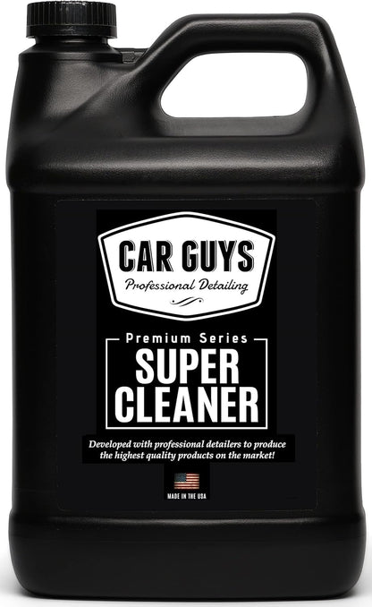 CAR Guys Super Cleaner | Interior Car Cleaner for Tough Stains | Stain Remover for Car Seats, Carpet, Upholstery, & Leather | 18 Oz Kit with Microfiber Towel