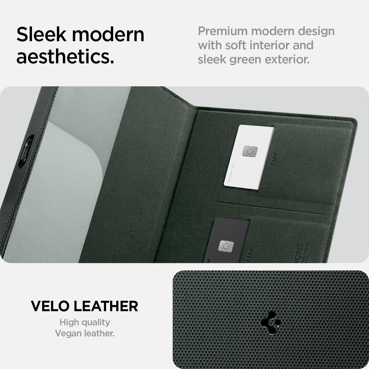Spigen Hyper-Slim Car Registration and Insurance Card Holder for All Cars [Tesla Model Y Juniper (2025/26) & 3/Y/S/X/Cybertruck] Store Card Keys, ID License Holder, Essential Documents - Black