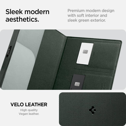 Spigen Hyper-Slim Car Registration and Insurance Card Holder for All Cars [Tesla Model Y Juniper (2025/26) & 3/Y/S/X/Cybertruck] Store Card Keys, ID License Holder, Essential Documents - Black
