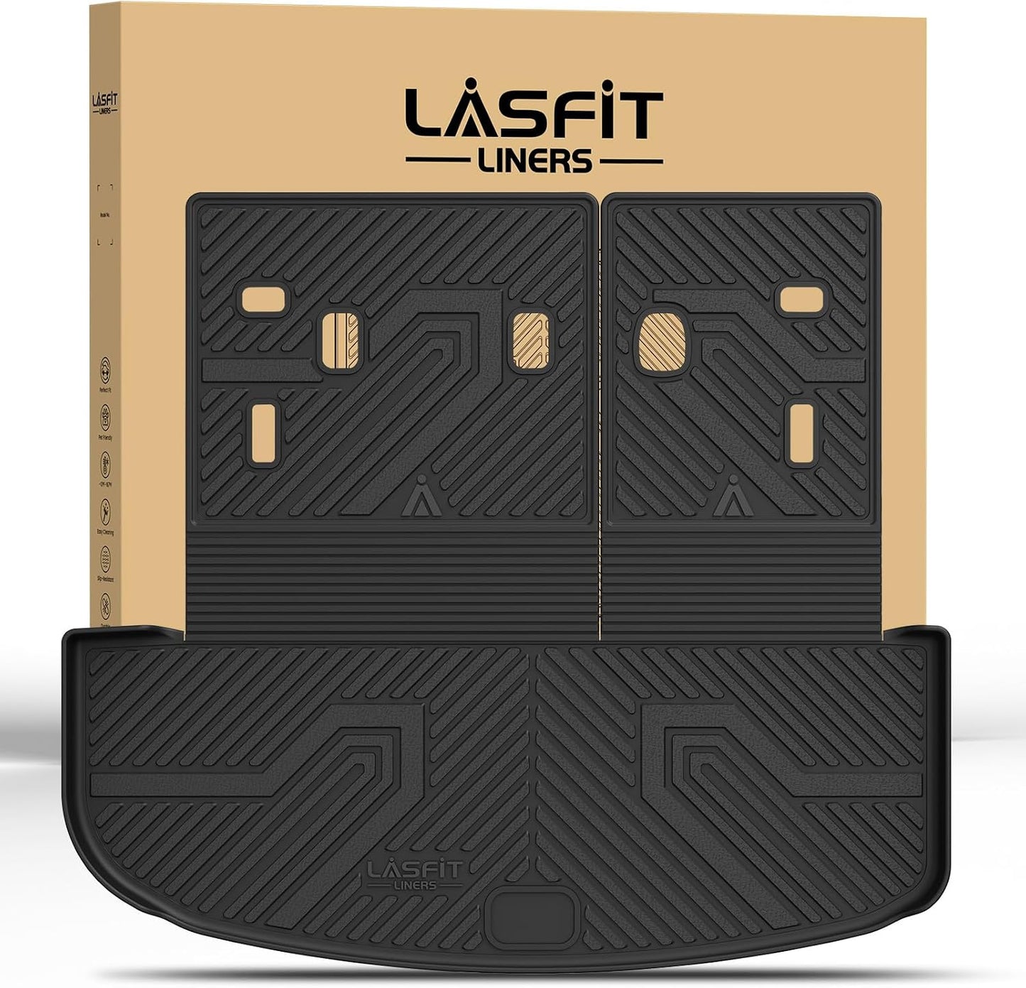 LASFIT Floor Mats Fits for Hyundai Sonata 2020-2026 (Only for FWD & Gas) & Kia K5 2021-2025 (Only for FWD) Custom Fit TPE All Weather Floor Liners Car Mats Accessories, Black