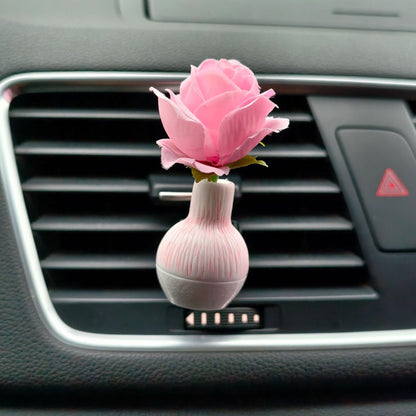 Set of 4 Cute Flower Bouquet Car Air Freshener Vent Clips, Mini Artificial Flowers for Car Air Vent Decoration, Auto Interior Dashboard Ornament Accessories