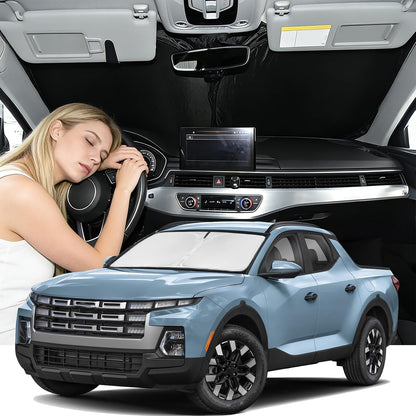 for Toyota Tacoma 2016-2023 2024 2025 2026 Sun Shade Sunshade Windshield Cover - 4 Layers Front Window Shade Custom Fit Tacoma 2Dr 4Dr Pickup Sun Visor 240T Shade Blocks UV Rays Car Accessories - Colors A