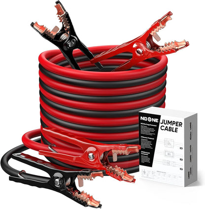 NOONE Jumper Cables for Car Battery, Heavy Duty Automotive Booster Cables for Jump Starting Dead or Weak Batteries (10-Feet)