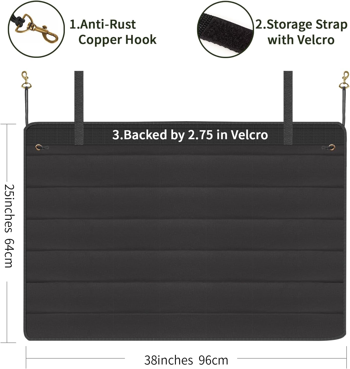 Large 38"x25" Rear Bumper Guard for Cars, Foldable Trunk Mat Protector - Universal Scratch Protection for SUV, Truck, Van During Loading and Unloading & Dog Entry