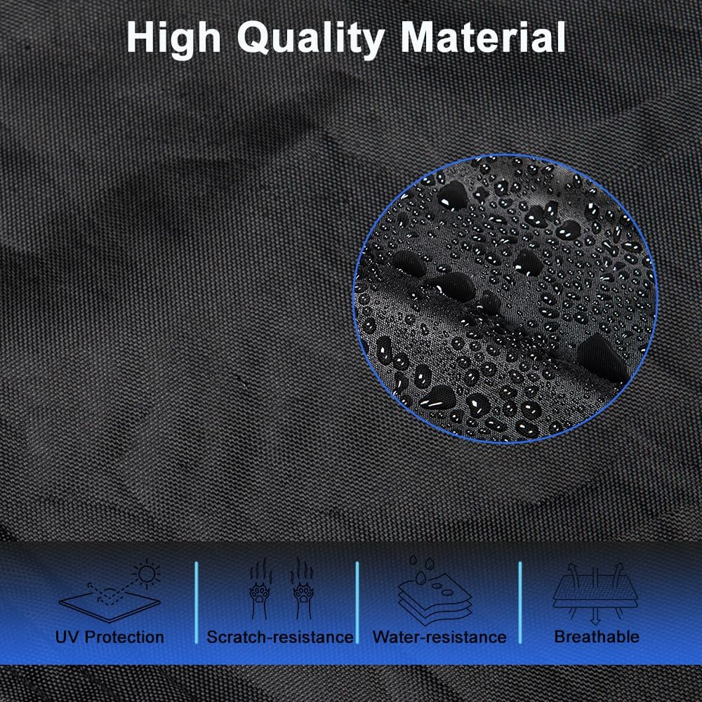 Car Cover Waterproof All Weather for Automobiles, Outdoor Full Exterior Covers for Sedan Black(Suggest Car Length from 194"-208")