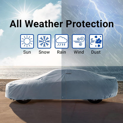 iCarCover Premium Car Cover for 1970-1972 Chevy Monte Carlo Heavy Duty Waterproof All-Weather Automobiles Custom Fit Indoor Outdoor UV Snow Protection Covers with Straps and Bag - Colors C
