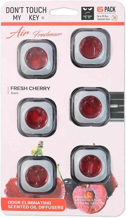 Car Air Freshener Vent Clip 6 Pack 4ml Each Up to 180 Days Long Lasting Scent Odor Eliminator for Women Men(Ocean Breeze)