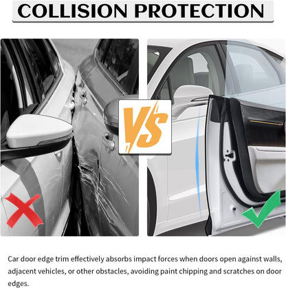 16.4Ft Car Door Edge Guards,Anti-Collision Car Door Protector Edge Guards Strip Avoid Scratche/Dust/Protect Interior,Universal Cars Doors Trim Protector for Doors/Hood/Trunk
