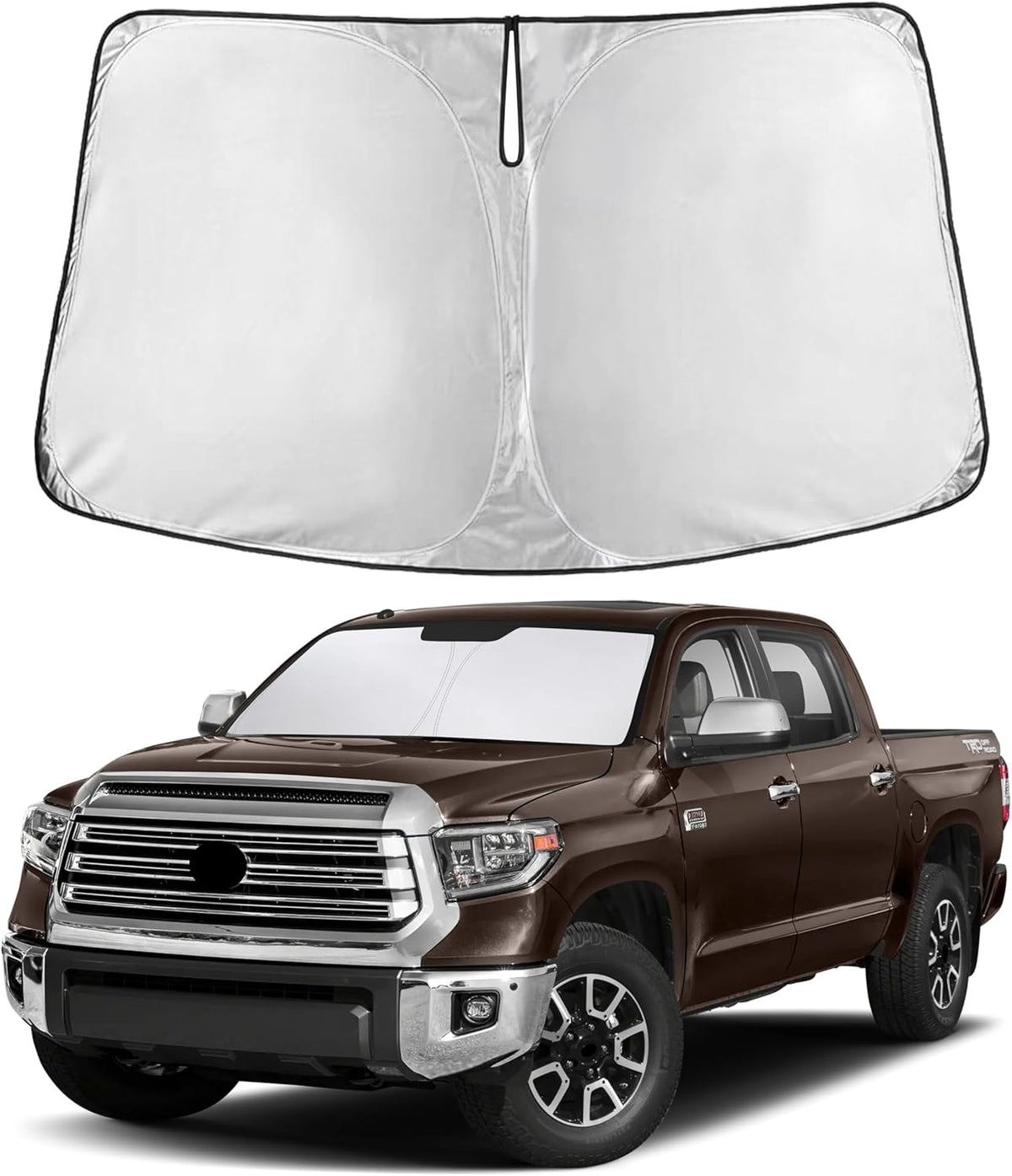 EcoNour Car Windshield Sun Shade | 2025 Upgraded Innovative No-Light-Pass Technology for Maximum Coverage | Foldable Sun Shade Keeps Your Vehicle Cool | Must-Have Car Accessories | Small (59" x 29") - Colors K