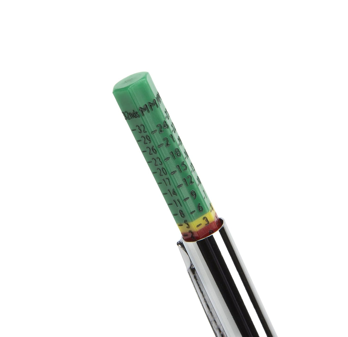 Steelman Color Coded Tread Depth Gauge, Quickly Identifies Amount of Tread on Tires, Reads in MM and 32nds