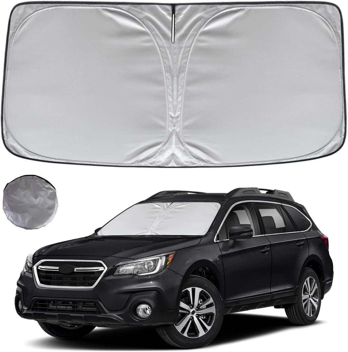 KAYZT Windshield Sun Shade for 2019-2025 2026 Chevy Silverado 1500 /GMC Sierra 1500 2500HD 3500HD Foldable Sunshade Front Window Custom Fit Car Accessories - Colors B
